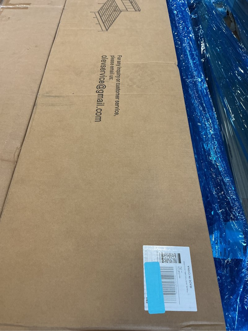 Condition photo showing New/Like New for OLEVS King Bed Frame with Headboard, Metal Platform Bed King Size with 2-Tier Storage, LED Light & Charging Station Type C, No Box Spring Needed, Easy Assembly