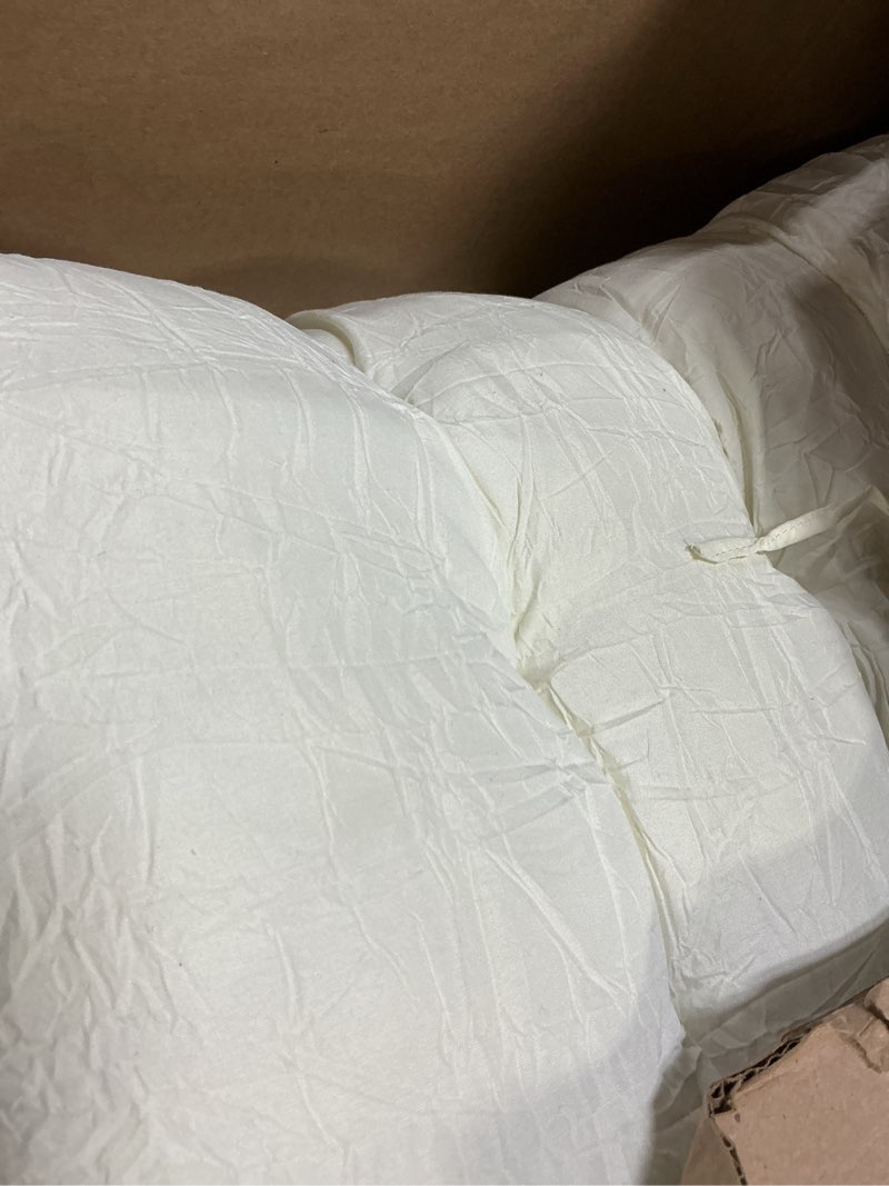 Condition photo showing As Is for Long Floor Cushion Large Floor Cushion with Brushed Cotton 74.8 x 27.5 x 3.15 in Jumbo Lounger Pillow for Outdoor Indoor Bay Window Meditation Yoga Reading Sleeping(1 Pc,Cream White) 1 Cream White