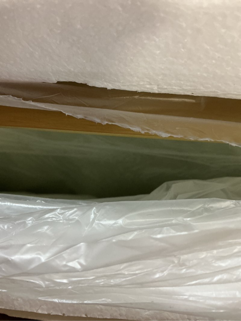 Condition photo showing New/Like New for Keonjinn Gold Bathroom Mirror 40 x 30 Inch, Brushed Gold Mirror for Over Sink, Aluminum Alloy Framed, Square Corner, Modern Farmhouse, Large Rectangular Vanity Mirror for Wall(Horizontal/Vertical) 30"L x 40"W Aluminum Alloy Brushed Gold