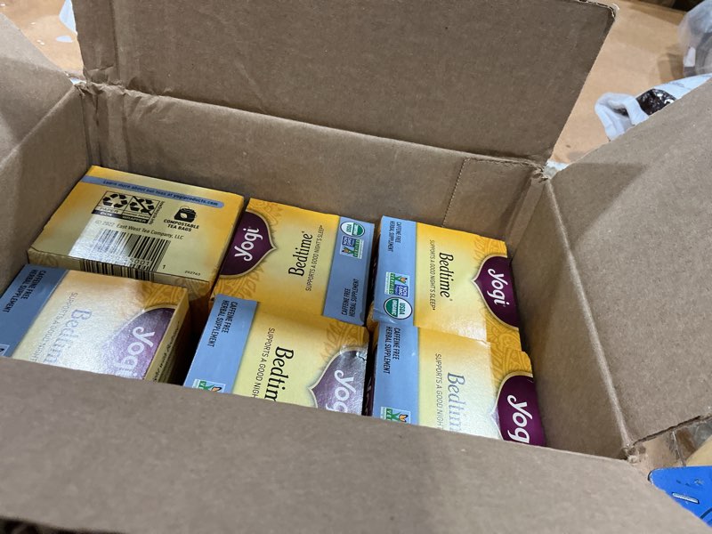 Condition photo showing New/Like New for yogi tea - bedtime (6 pack) - supports a good night’s sleep - tea with passionflower, chamomile, valerian root, and lavender - 96 organic herbal tea bags