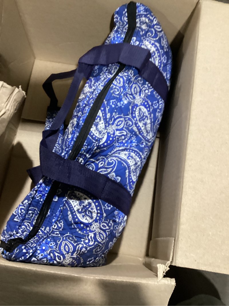 Condition photo showing New/Like New for American Mahjong Game Set, 166 Quality White Tiles, 4 All-in-One Color Rack/Pushers, Mahjong Tile Set with Blue Printed Carrying Bag