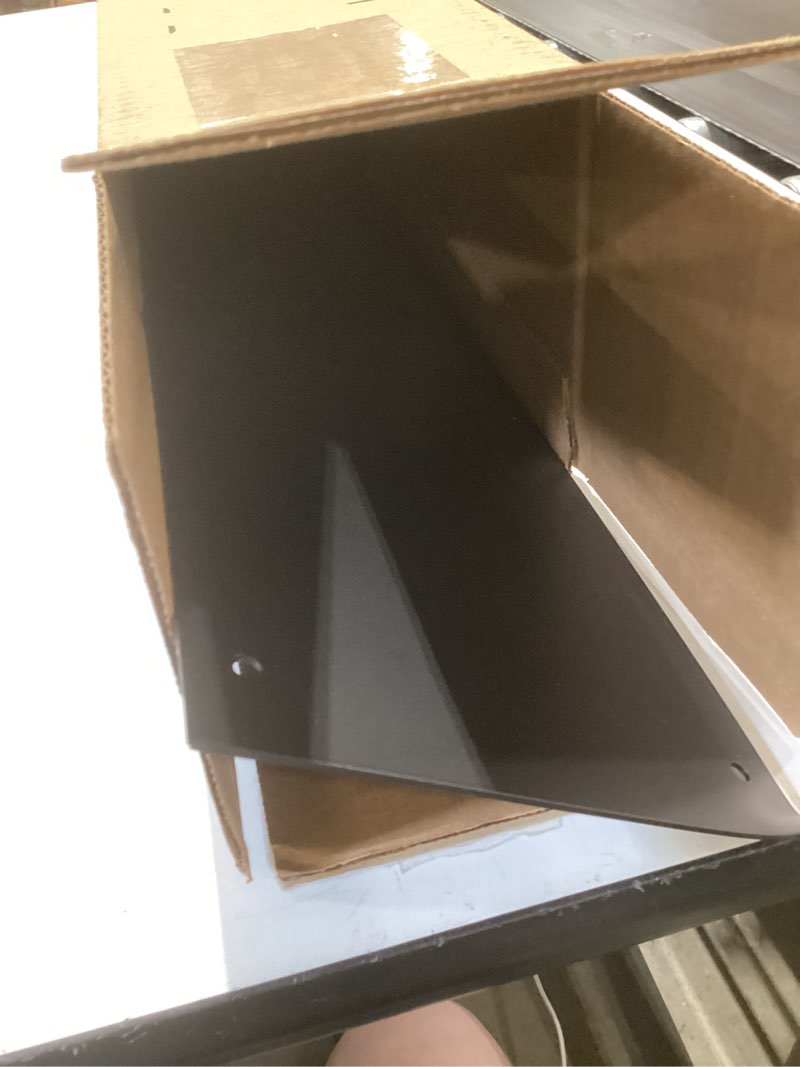 Condition photo showing Good Condition for dunzy door kick plate with black screws thickness satin aluminum door push plate polished metal kickplate for protection, black color(4 pcs,6" x 30") 6 x 30 inch black 4