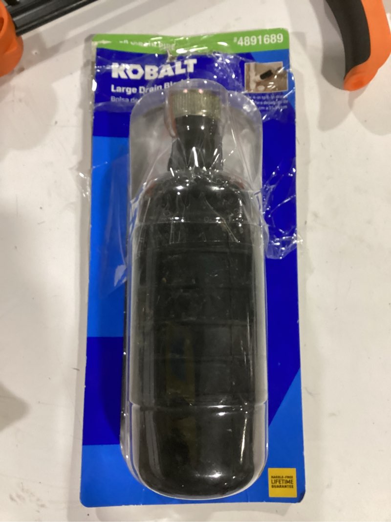 Condition photo showing As Is for kobalt large drain rubber bladder