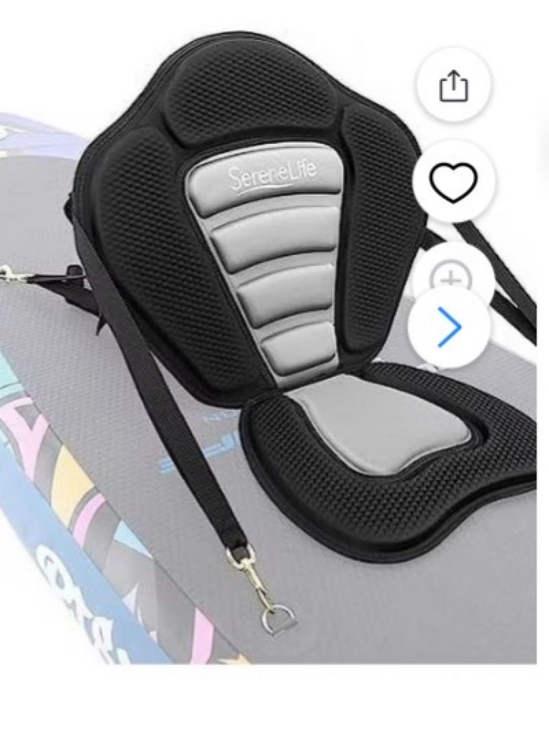 SereneLife Detachable Universal Adjustable Paddle Board Seat Form-Fitting Design for All Body Sizes