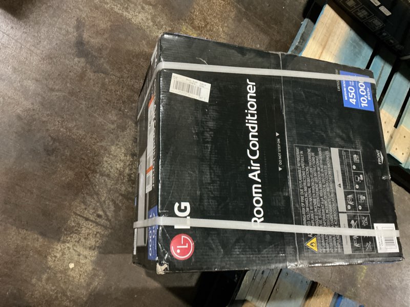 Condition photo showing New/Like New for lg 10,000 btu smart window air conditioner, 115v, cools 450 sq. ft. for bedroom, living room, apartment, dual inverter, quiet operation, energy star, works with lg thinq, amazon alexa and hey google 10000 btu wifi 115v bright white