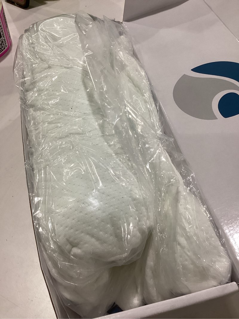 Condition photo showing New/Like New for bluewave bedding hyper slim gel memory foam pillow for stomach and back sleepers - thin, flat design for cervical neck alignment and deeper sleep (2.25-inches height, standard size) 2.25"h hyper slim (standard)