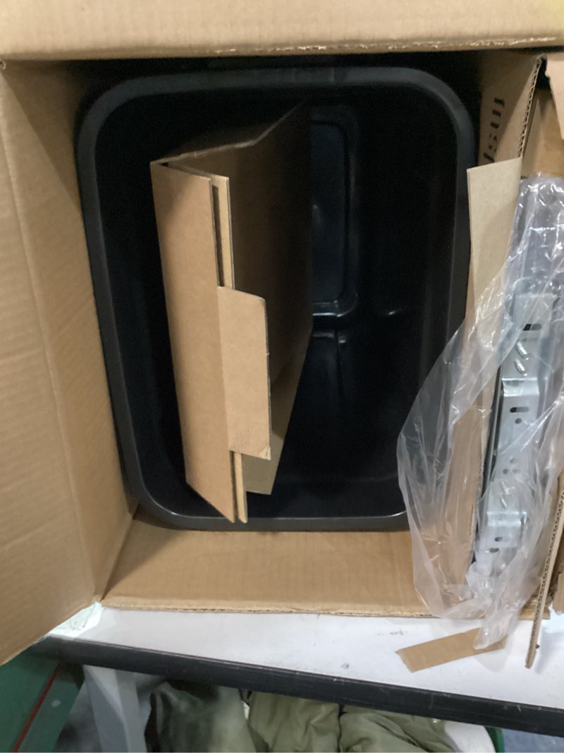 Condition photo showing Good Condition for Insputer Double 40QT Pull Out Trash Can Under Cabinet, Heavy Duty Under Sink Garbage Bin Kit with Soft-Close Slides for Kitchen, Laundry, Requires Minimum Cabinets Opening 18" W X 24" D Silver Double-10Gal