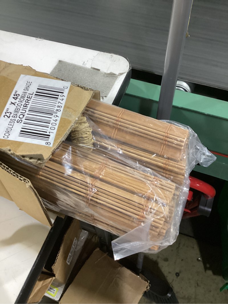 Condition photo showing New/Like New for CHICOLOGY Bamboo Roman Shades - Customer Favorite Light Filtering Blinds for Windows, Premium Quality, Ideal for Home, Squirrel Brown, 23" W X 48" H 23"W x 48"H Squirrel