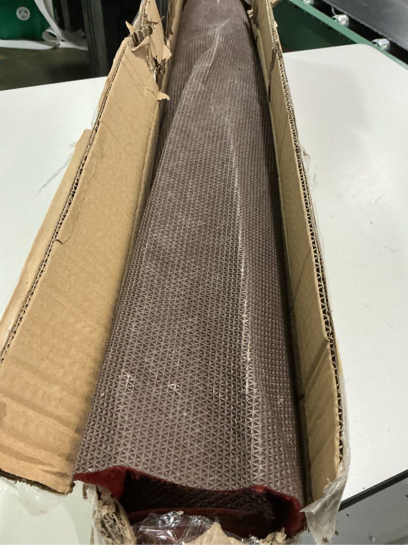 Condition photo showing As Is for Extra Thick Red Carpet Runner for Party Felt Non-Slip Rubber Backed Aisle Runway Rug for Step