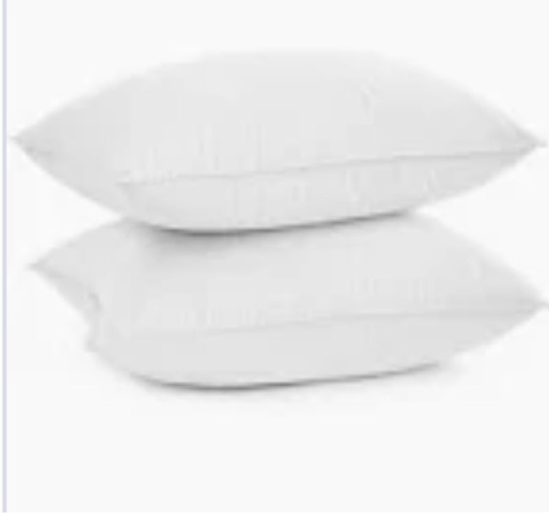 Luxury Soft Goose Feather Down Pillows Queen Size Set Of 2, High Support Feather Pillows with 750 Fi