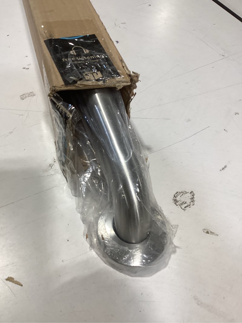 Condition photo showing New/Like New for Moen Home Care Bathroom Safety 18 Inch Stainless Steel Handicap Grab Bar for Bathtub and Shower, Slip Resistant Peened Texture, Elderly Assistance Product with Concealed Screws, R8718P Peened 18 Inch Grab Bar