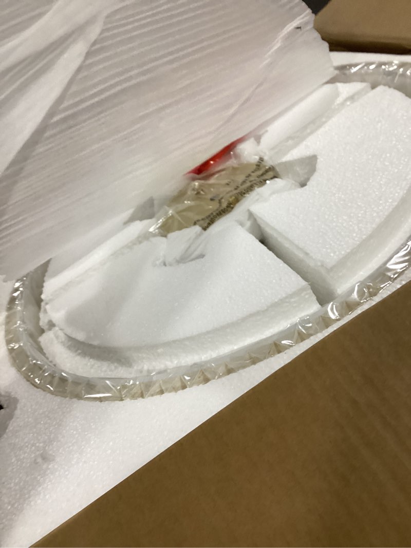 Condition photo showing Good Condition for semi flush mount ceiling lights, 4-light 18" gold light fixtures ceiling mount with pleated linen fabric shade, drum lighting fixture for nursery hallway bedroom kitchen, ad-25036-4sf-gd-b gold, pleated linen shade 18", single shade