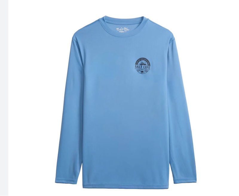 salt life men's long sleeve uv tee (size s ) 