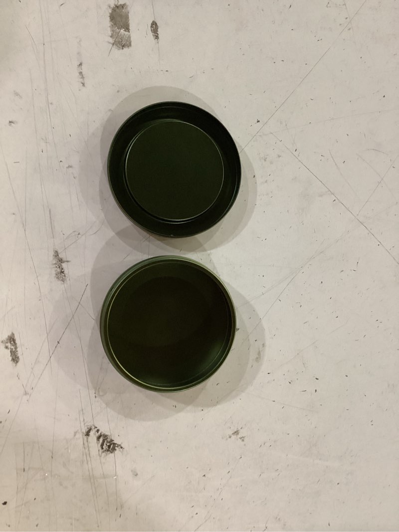 Condition photo showing New/Like New for 3.0 | metal container for zyn, premium aluminum can & rugged pouch holder | extra capacity, knurled grip & used pouch storage | edc (military green) military green dual compartment