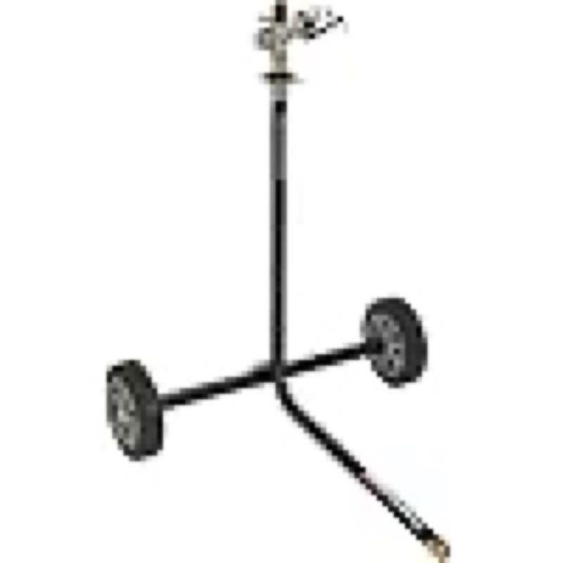 strongway wheeled sprinkler - 1in. sprinkler head with 3 nozzles, 8in. rubber tires