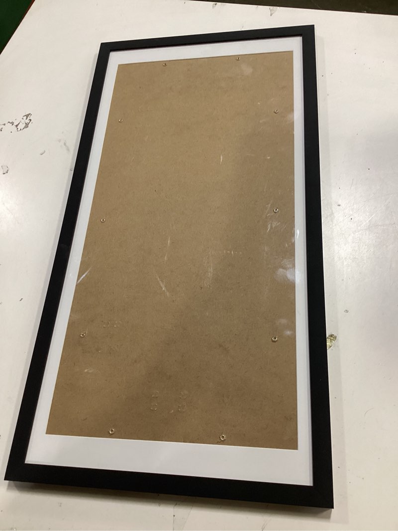 Condition photo showing As Is for upsimples 11x22 newspaper frame, Display Pictures 10x20 with Mat or 11x22 Without, Wall Hanging Photo Frame, Black, 1 Pack Black 11x22