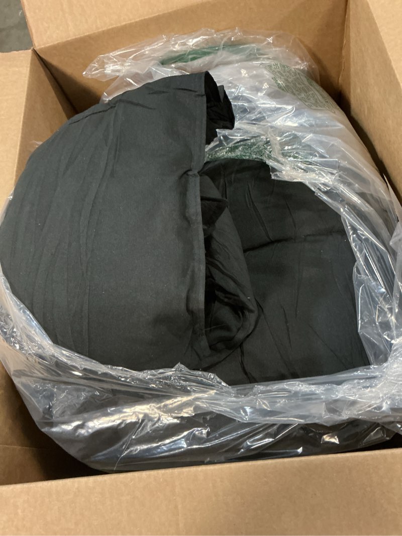 Condition photo showing As Is for JOLLYVOGUE Queen Comforter Set, Ultra-Soft Bed in a Bag Queen Size 7 Pieces, Oeko-TEX Certified Bedding Set with Down Alternative Comforter, Sheets, Pillowcases & Shams, Black Black QUEEN(88"*88")