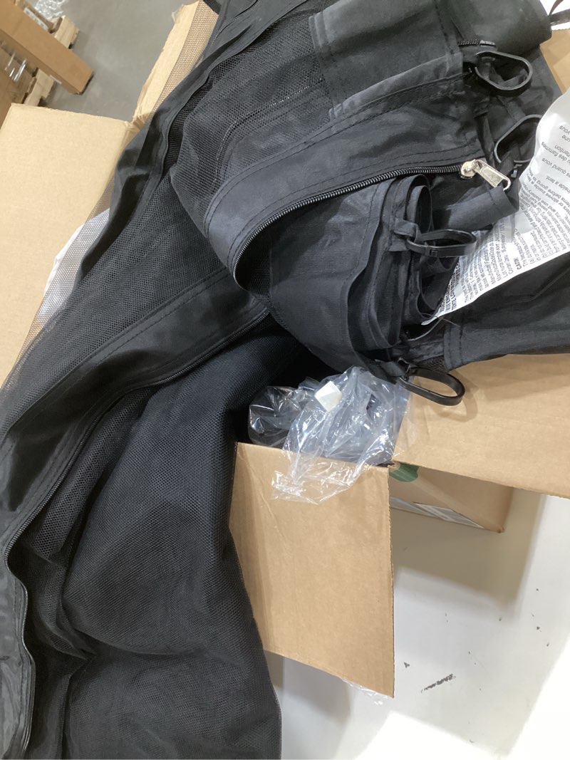 Condition photo showing As Is for gazebo universal replacement mosquito netting, 10' x 12' outdoor canopy net screen 4-panel sidewall gazebo curtains, with zippers, easy to install, fit for most gazebos 10x12 canopy, patio?black? black 10*12
