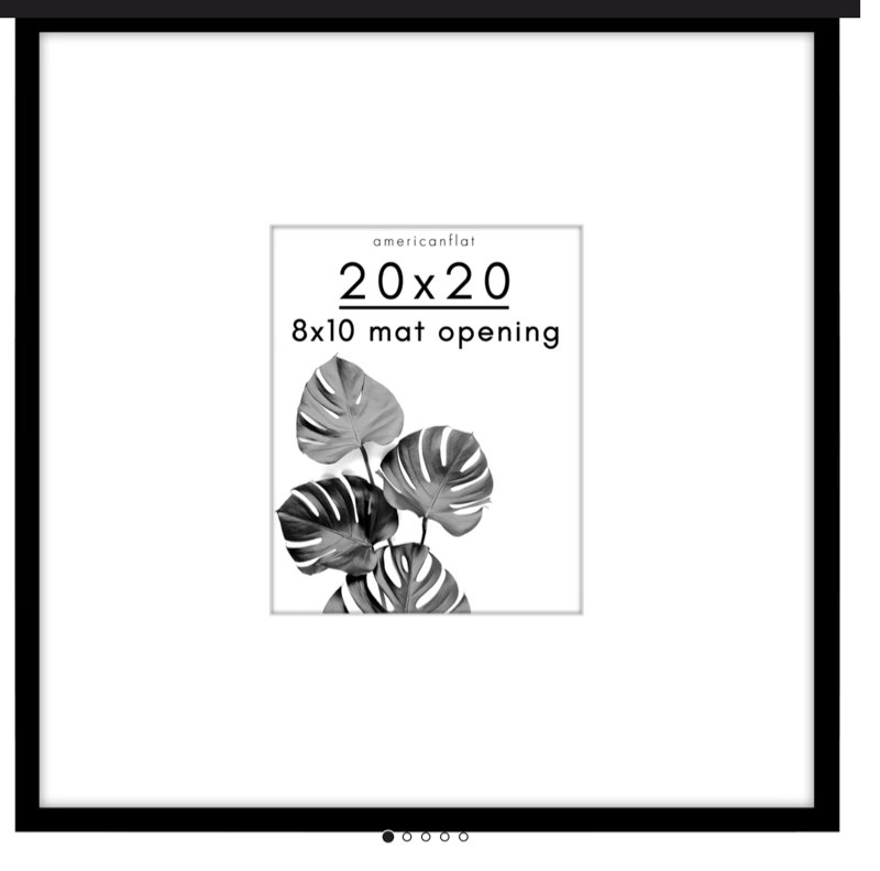 (20”x20” )Picture Frame with Oversized Mat - Gallery-Style Frames for Photos or Artwork - Multiple Sizes