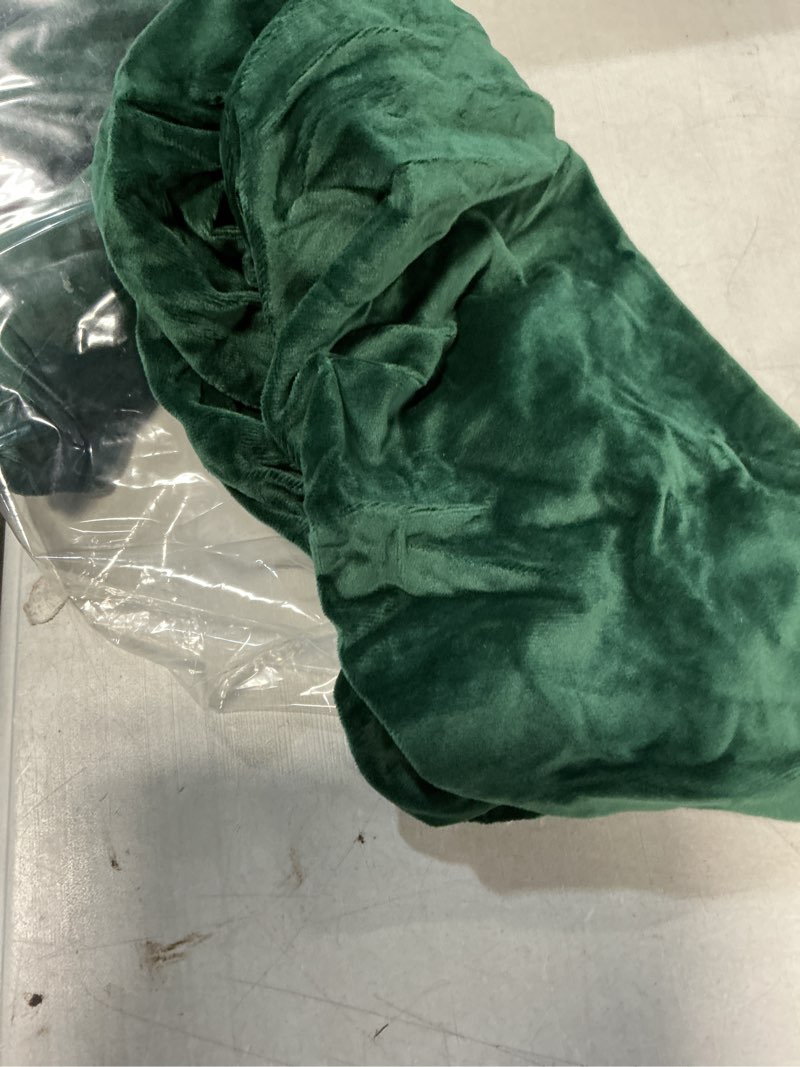 Condition photo showing Good Condition for smiry velvet seat covers for dining room chair set of 6, stretch fit removable washable chair seat cushion protector slipcovers with ties, dark green set of 6 dark green