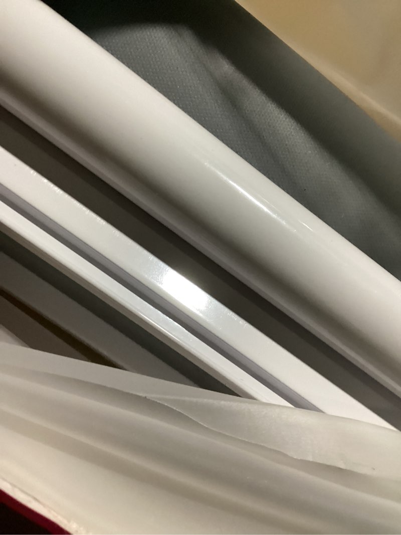 Condition photo showing Good Condition for cordless roller shades blackout blinds for windows room darkening rolled up shades with spring system, uv protection window shades door blinds for home and office (77" w x 72" h, grey) 77"w x 72"h grey