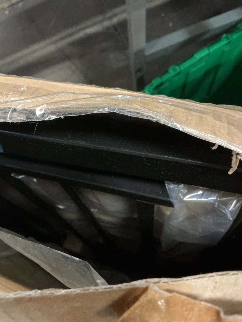 Condition photo showing As Is for Narrow Baby Gates for Stairs Doorways Auto Close Tension Black Metal Child Pet Safety Gates with Pressure Mount 24-29 Inch Wide 24-29 Inch Black