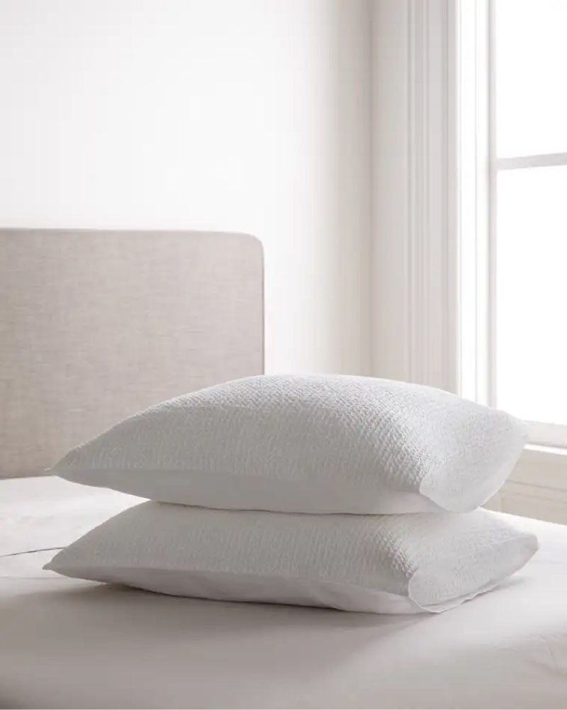 quince organic luxe honeycomb sham set white king 