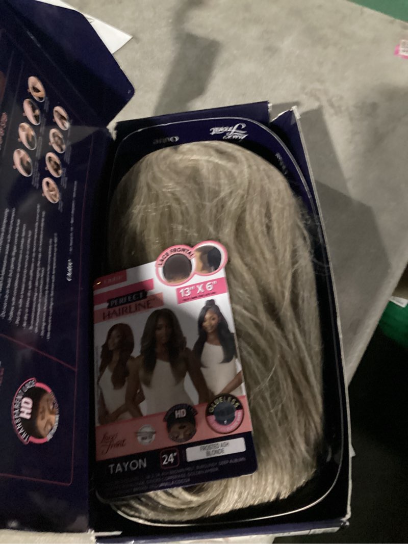 Condition photo showing Good Condition for Outre Lace Front Wig - Perfect Hair Line 13X6 - Tayon (FROSTED ASH BLONDE)