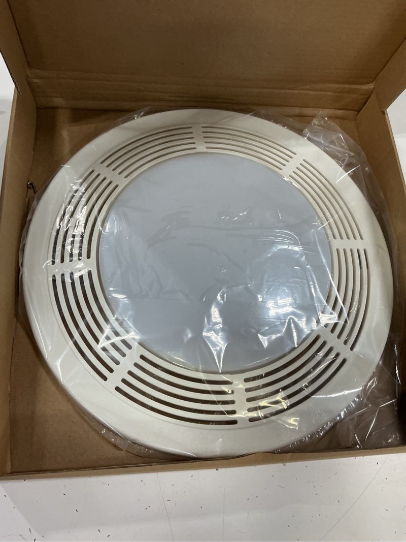 Condition photo showing Good Condition for s97017702 fan light grille assembly compatible with broan nutone15" round grill cover nt0461b000 85968000 ventilation fan light combos fits 750,751,n750,8663rp, 8664rp,8663rf,8673rp,vl3668rp