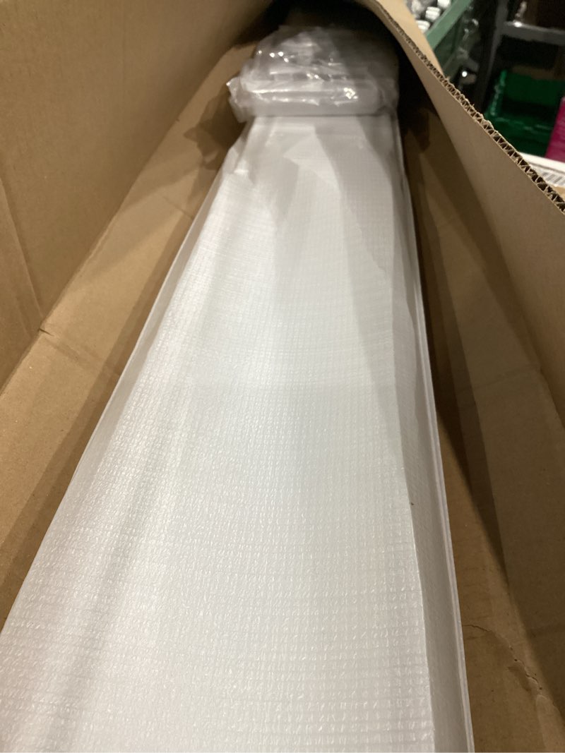 Condition photo showing Good Condition for Double Curtain Track Ceiling Mounted, Heavy Duty Aluminum Track Set for Curtains, Silent Sliding Double Rail System for Drapes Living Room Bedroom Room Divider (White,2.3m(7.5ft)) White 2.3m( 7.5ft )