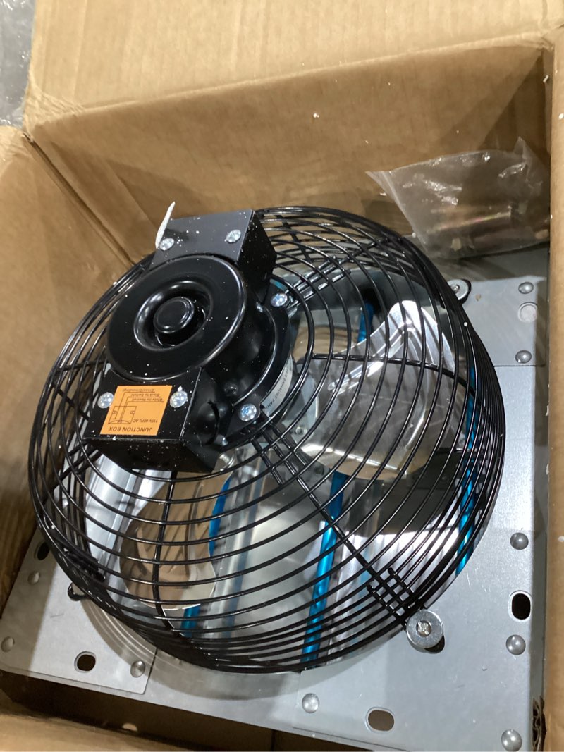Condition photo showing Good Condition for simple deluxe 10 inch shutter exhaust fan aluminum,high speed 1650rpm, 820cfm, for attic, garage, louvered vent, and greenhouse,1-pack, silver exhaust fan 10 inch