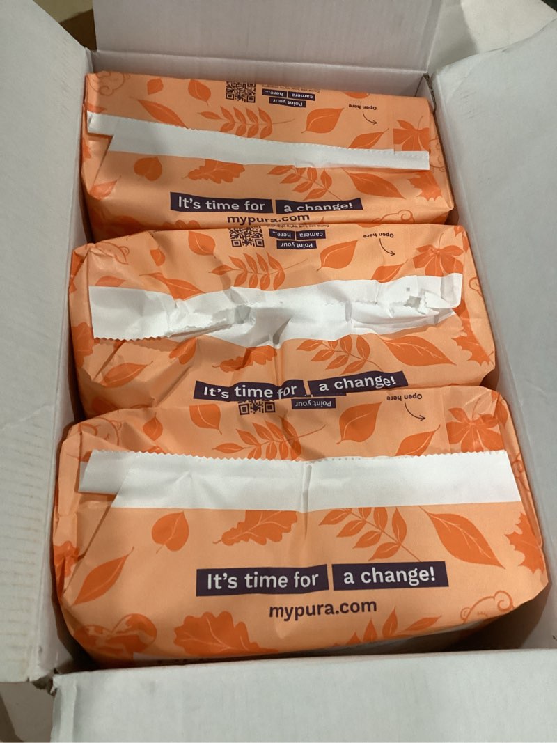Condition photo showing Good Condition for pura hypoallergenic diapers, size 1 (4-11lbs), newborn, totally chlorine free, wetness indicator, suitable for sensitive skin, soft organic cotton comfort, overnight, 3 packs of 32 (96 baby diapers) size 1 96