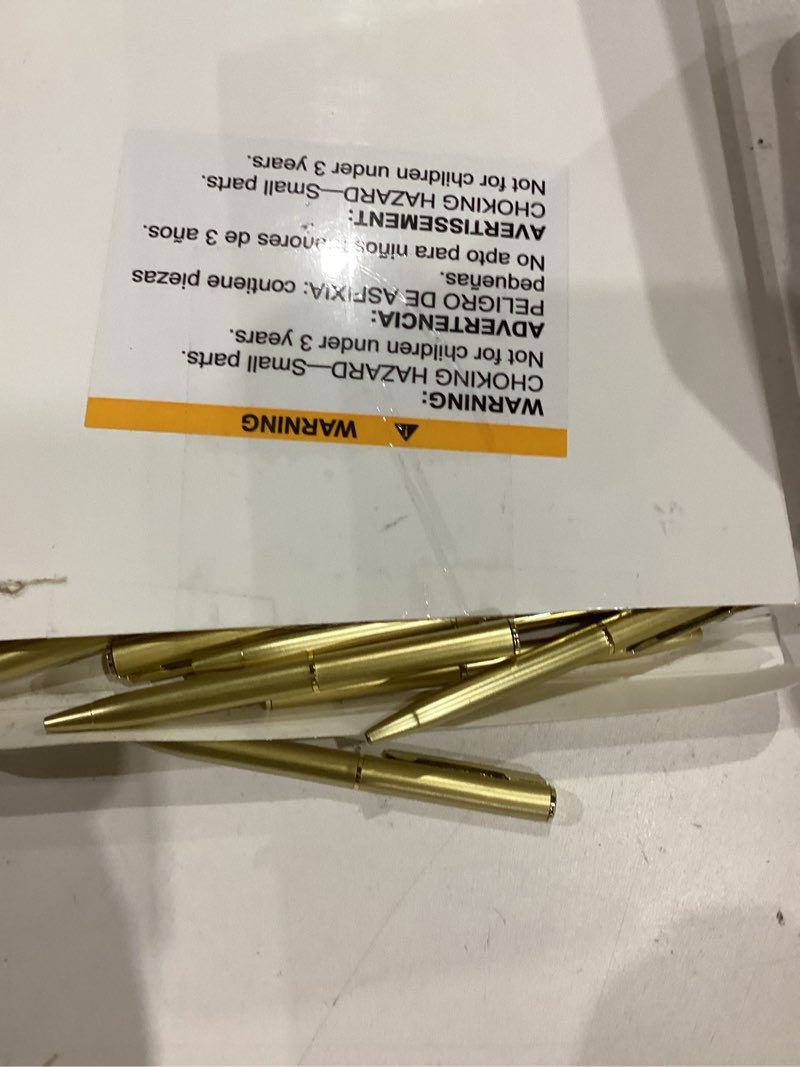 Condition photo showing Good Condition for teling 72 pcs small ballpoint pen mini pens bulk 4 inch short small tiny black ink ballpoint writing tool for notebook pockets signature notepads school office(gold,classic style) gold classic style