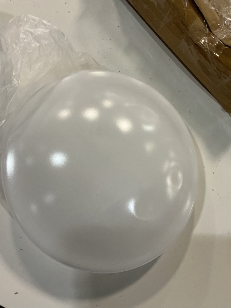 Condition photo showing As Is for ounona 8.07-inch ceiling light cover round light fixture shade for flush mount overhead fixtures in bedroom kitchen bathroom office