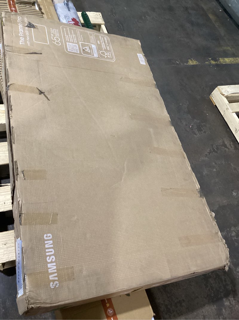 Condition photo showing As Is for Samsung 65-Inch Class The Frame Pro LS03FW 4K Neo QLED Mini LED Smart TV (2025 Model) Slim Fit Wall Mount, Modern Frame Design, Wireless One Connect, NQ4 AI Gen3 Processor, Art Mode, Alexa Built-in 65 Inch Pro TV Only TV Only
