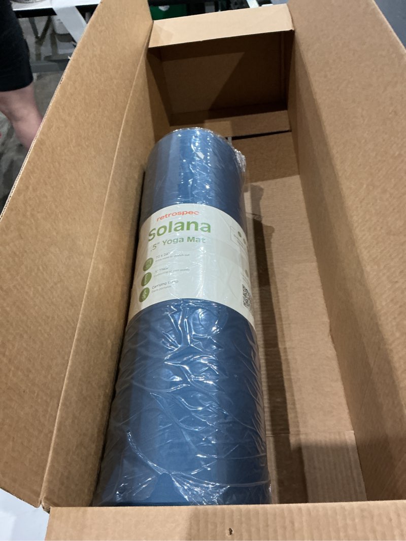 Condition photo showing Good Condition for retrospec solana yoga mat 1" thick w/nylon strap for men & women - non slip exercise mat for home yoga, pilates, stretching, floor & fitness workouts