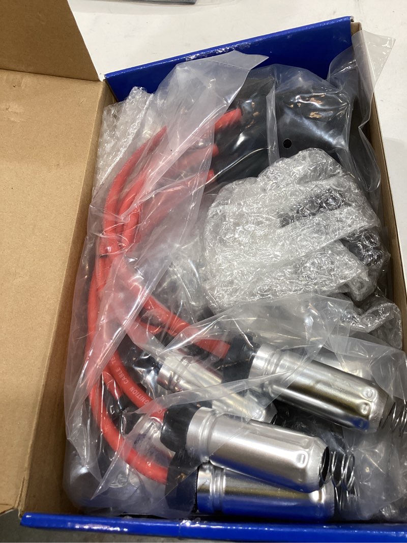 Condition photo showing Good Condition for uf-271 set of 8 12556893 square ignition coil & 41-962 8 pcs spark plug and red wire set compatible with chevrolet avalanche silverado suburban gmc hummer h2 savana 1500 2500 3500 sierra 41962