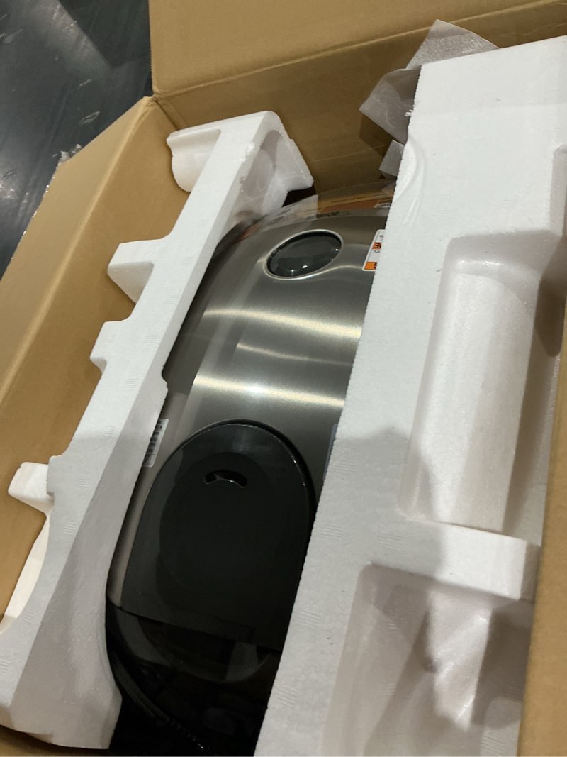 Condition photo showing As Is for zojirushi np-hcc18xh induction heating system rice cooker and warmer, 1.8 l, stainless dark gray stainless dark gray 1.8 l / 10 cups uncooked rice rice cooker