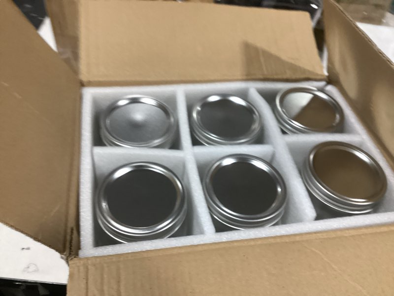 Condition photo showing New/Like New for wellife wide mouth mason jars, 6 pack mason jars 32 oz for pickling, canning, fermenting and food storage, microwave & dishwasher safe mason jars 32oz-6pcs