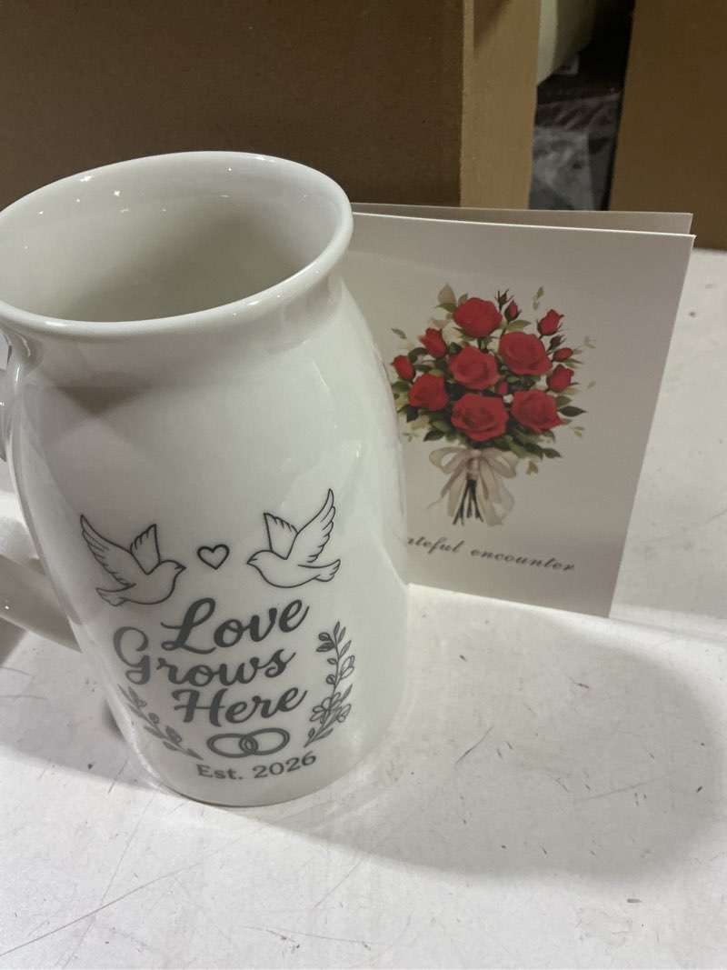 Condition photo showing New/Like New for Wedding Gifts for Couples 2026: Love Grows Here & Rings Design - Home Decor Accents for Newlyweds