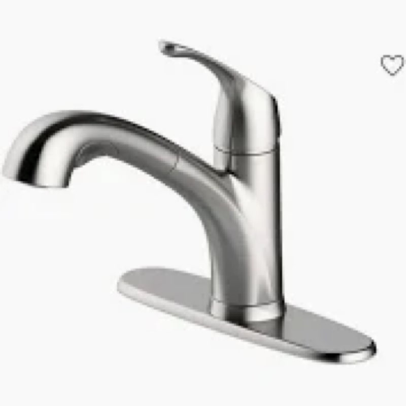  Project Source Chrome 1-handle Deck-mount Utility Faucet with Pulldown Sprayer