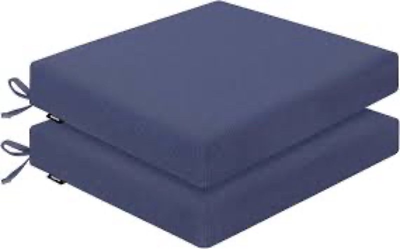 Favofamilie Outdoor Chair Cushions 22 x 22 x 2.5 Inch Set of 2, Water-Resistant & Fadeness Durable P