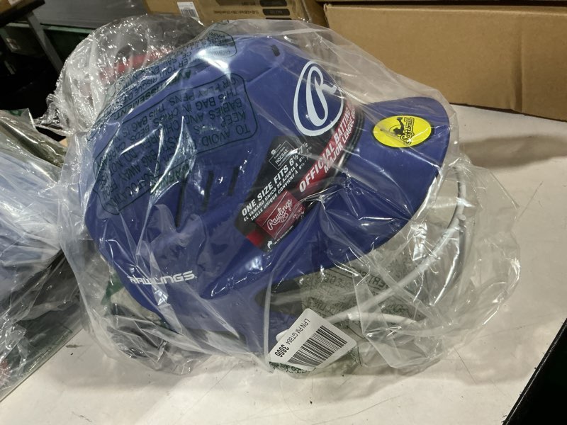 Condition photo showing Good Condition for rawlings | coolflo batting helmet with facemask | fastpitch softball matte royal 6.5" - 7.5" | one size