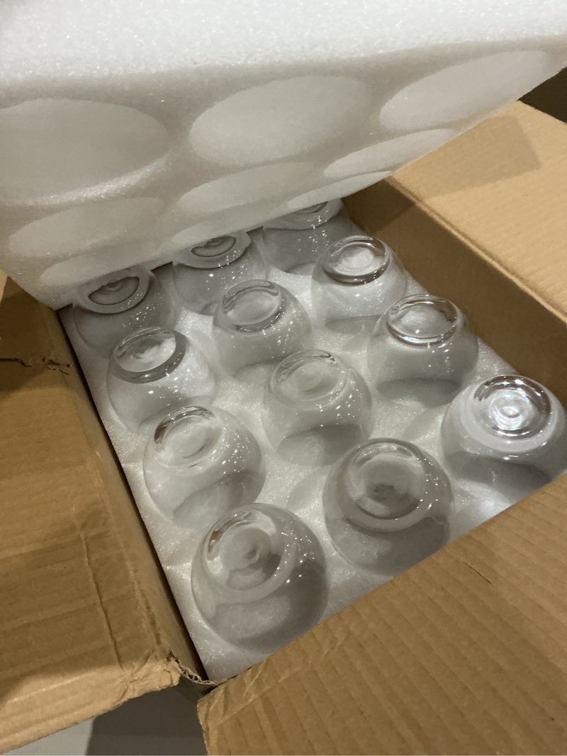 Condition photo showing Good Condition for stemless wine glasses set of 12, 15 ounce smooth rim standard wine glass tumbler for red, white wine, dishwasher safe