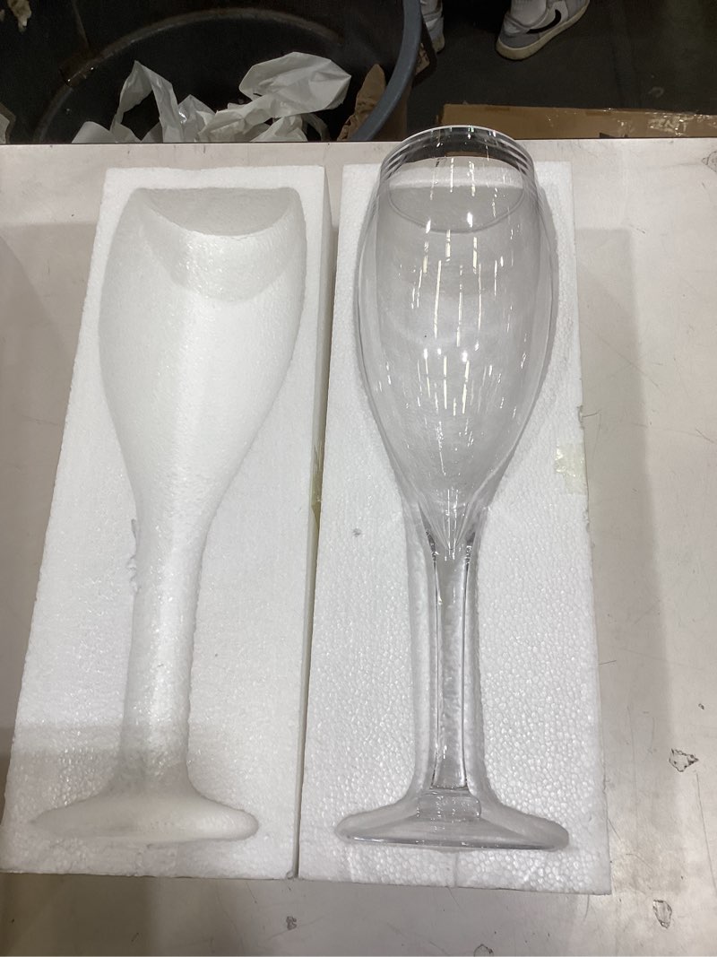 Condition photo showing Good Condition for mygift 20" oversized champagne flute glass vase - large decorative wine cork holder, floral centerpiece for home, bar, wedding & party decor (sturdy freestanding design)