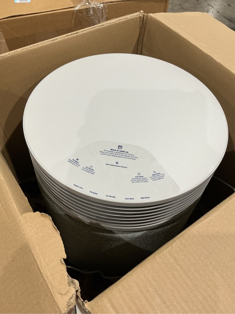 Condition photo showing Good Condition for blueair blue signature air purifier for large rooms up to 3,385 sq ft, hepasilent filtration for smoke, dust, pet dander & allergens, smart wifi air cleaner with auto mode, quiet air purifier for home grey sp4i large (3,385 sq. ft)