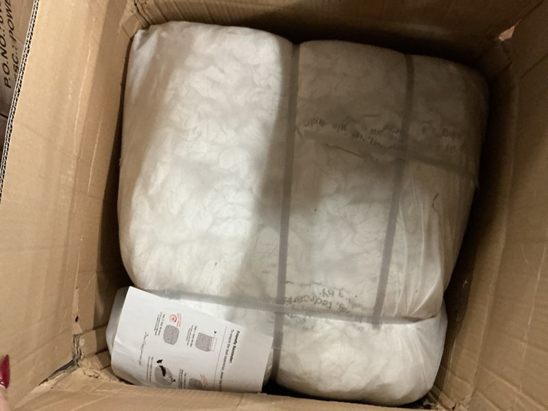 Condition photo showing New/Like New for MAXYOYO Bean Bag Chair for Adults, Large 6 ft Bean Bag Chair with Foam Filling, Ultra Soft Fur Lazy Sofa for Living Room Bedroom, Machine Washable Cover 6FT Grey (Faux Fur)