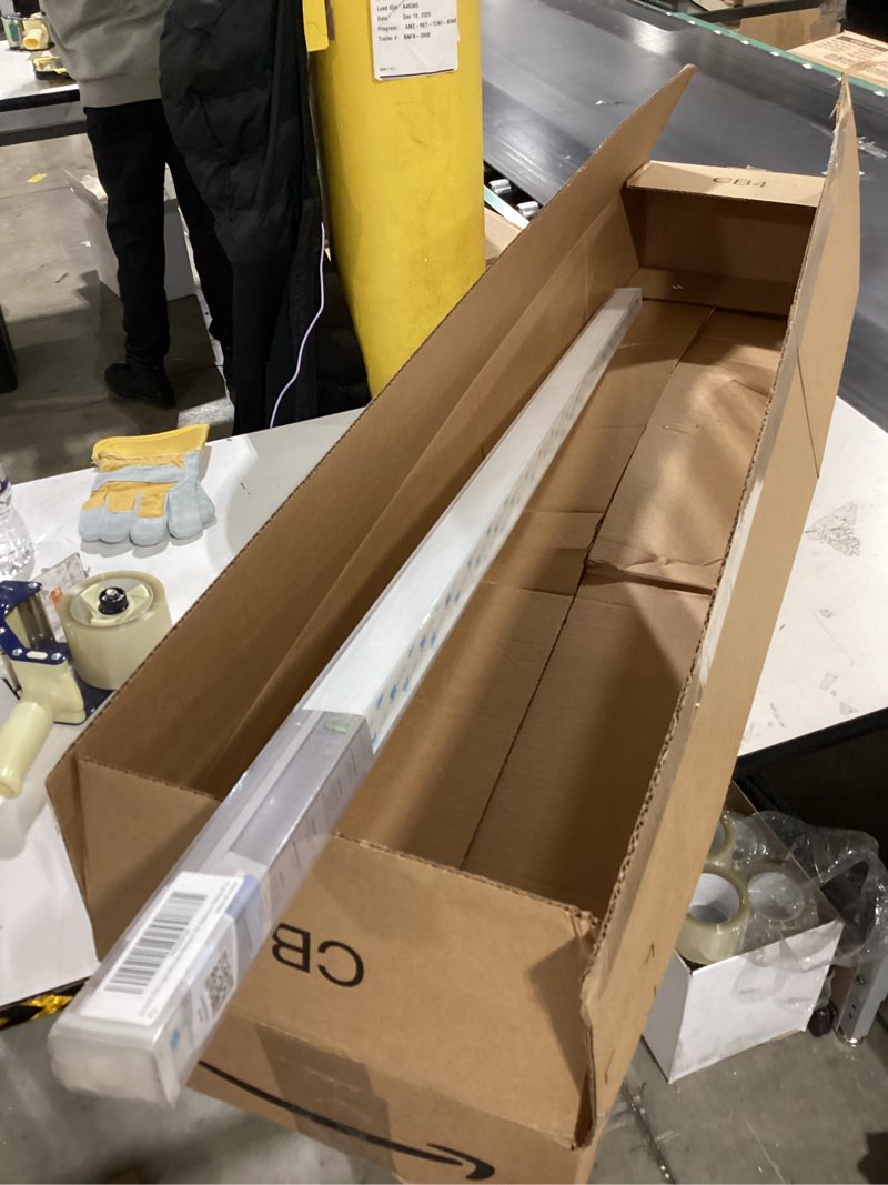 Condition photo showing As Is for PVC Light Blockers Blackout Light Blockers Side Tracks for Window Shades and Blinds Side Tracks for Blackout Shades Easy to Instal Light Blocking Strips for Bedroom (White, 58",2Pcs)