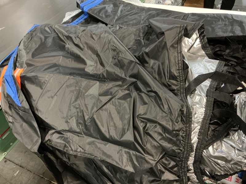 Condition photo showing As Is for mornei wheelchair seat cover, scooter seat cover, protects against rain, wind and dust, stick