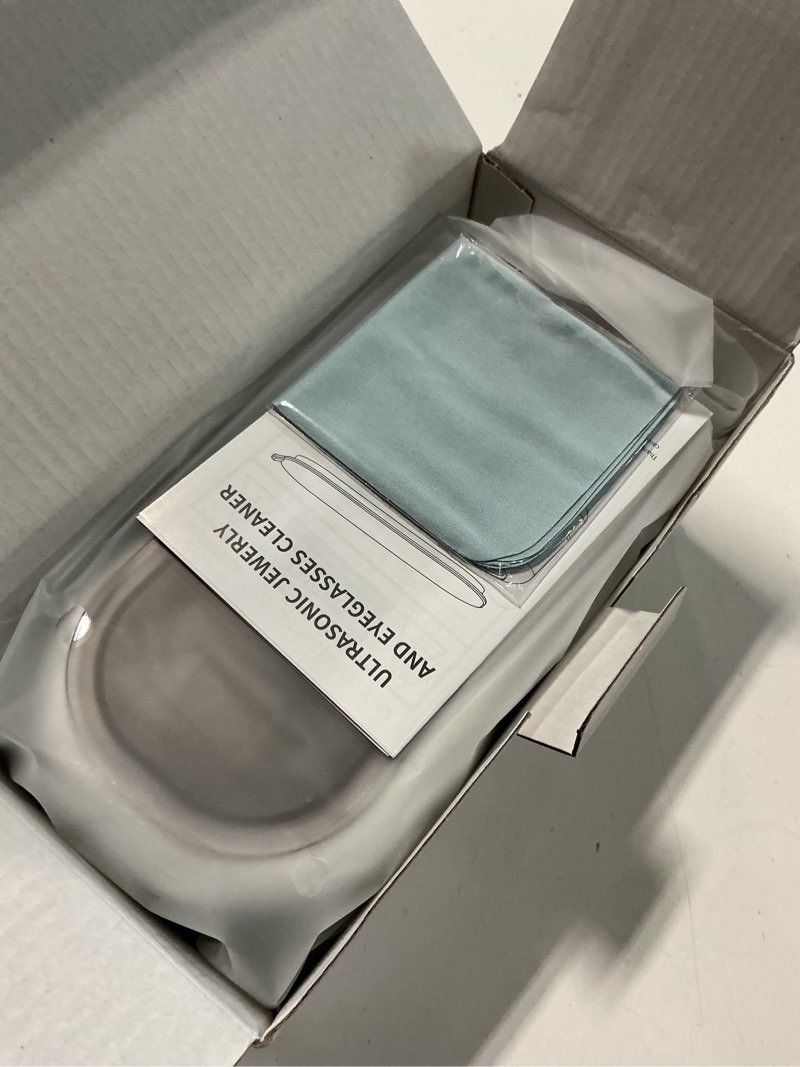 Condition photo showing Good Condition for Ultrasonic Jewelry Cleaner, 48KHz Ultrasonic Cleaner Machine for Jewelry, Eyeglasses, Rings, Watch Strap, Dentures-Dual Cleaning Modes, 304 Stainless Steel Tank White